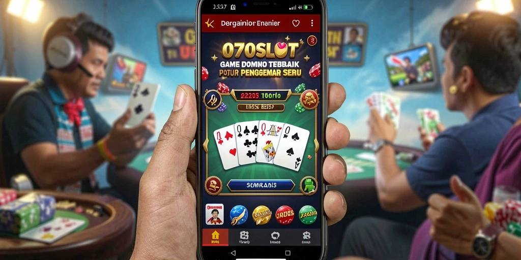 Screenshot menunjukkan aksi seru gameplay domino di 070SLOT.