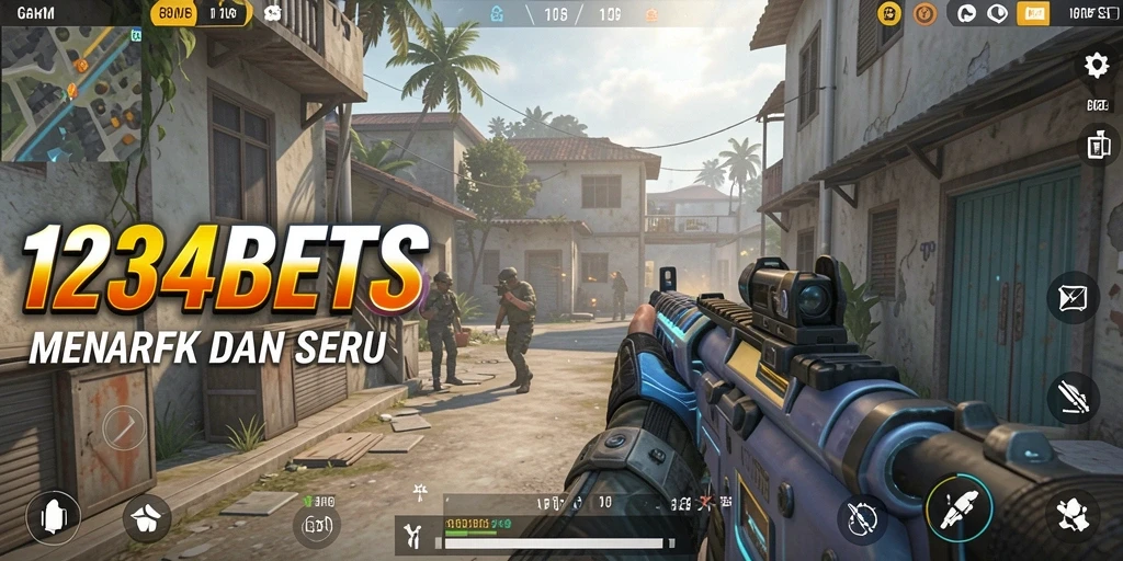 Tampilan gameplay seru dari 1234BETS dalam mode FPS.