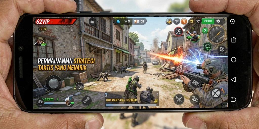 Tangkapan layar gameplay 62VIP yang menampilkan strategi mendalam dan taktik kompetitif.