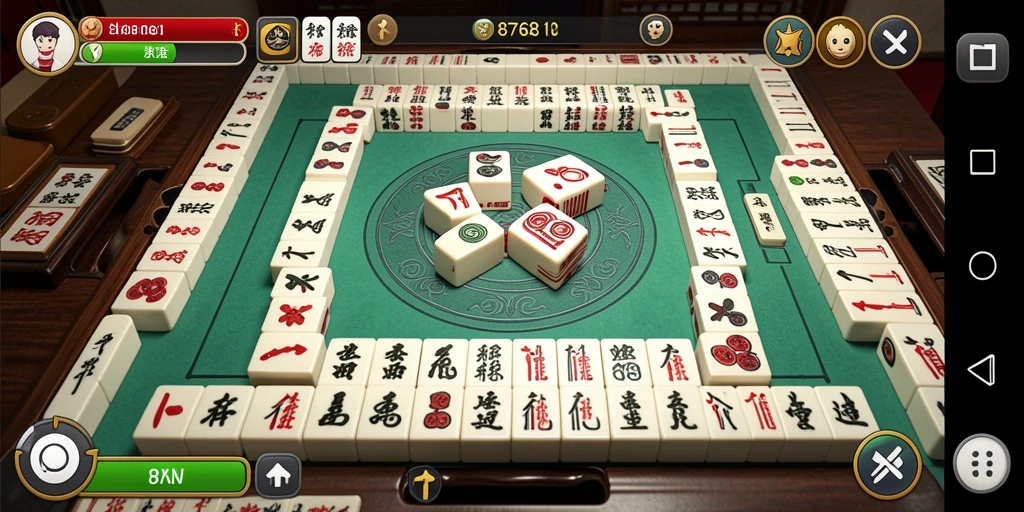 Tampilan gameplay menarik dari <strong>8768</strong> menunjukkan ubin Mahjong yang menantang.