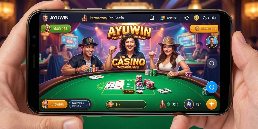 Tampilan gameplay AYUWIN yang menyenangkan dan interaktif sebagai Live Casino.