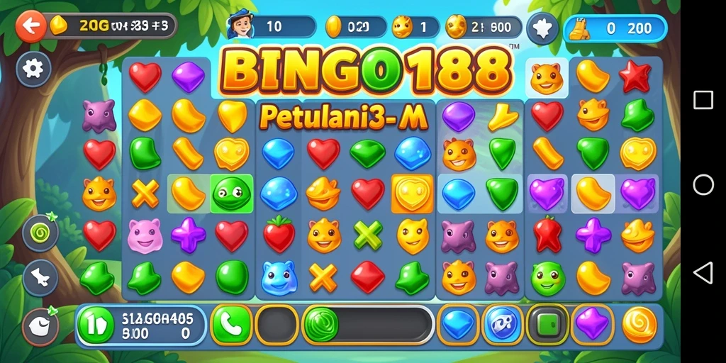 Tangkapan layar game BINGO188 menampilkan tantangan Match-3 yang seru.