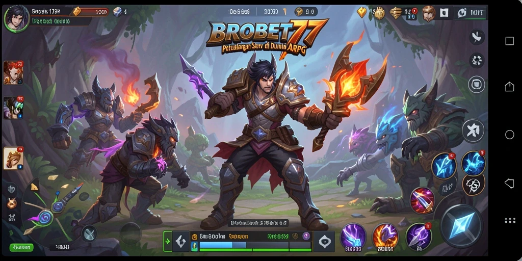 Tampilan gameplay ARPG yang mendebarkan di BROBET77.