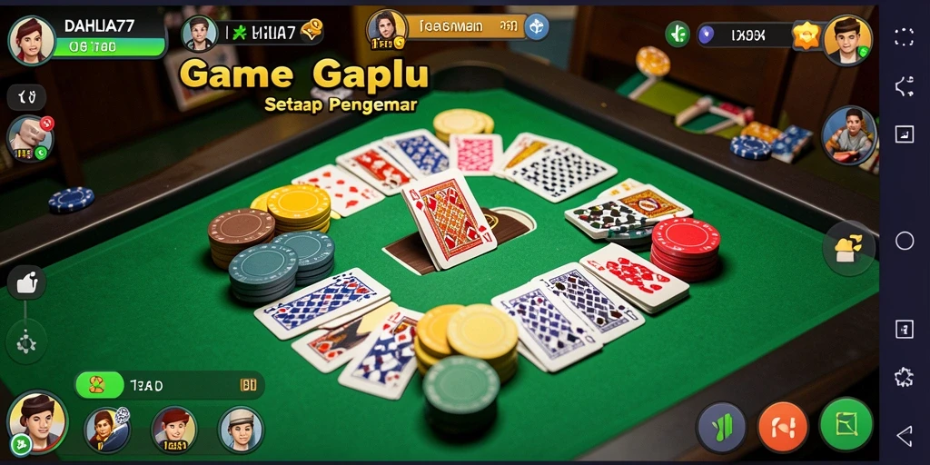 Tampilan seru dari permainan Gaple di DAHLIA77.