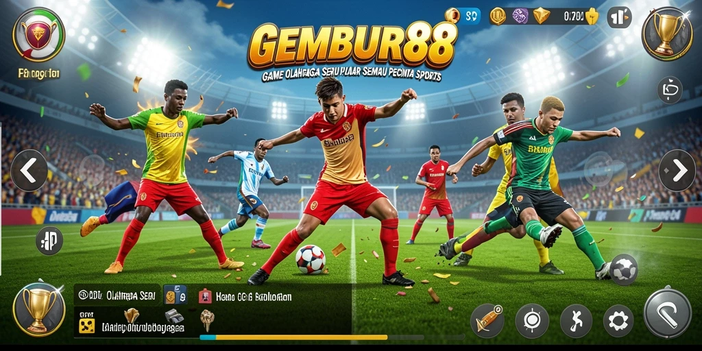 Tampilan gameplay GEMBUR88 yang menegangkan dalam aksi olahraga.