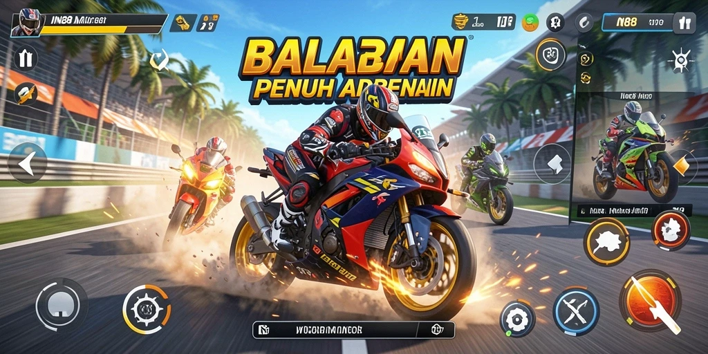 Tampilan mendebarkan dari balapan motor di IN88.
