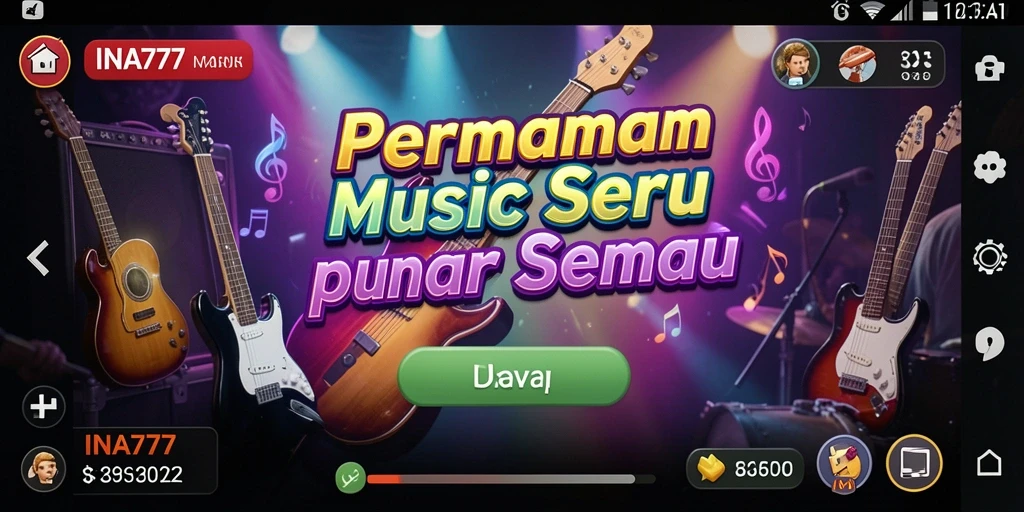 Tampilan gameplay seru di INA777, nikmati musiknya!