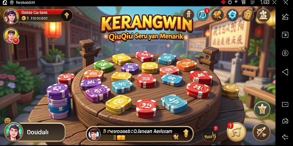 Tampilan gameplay QiuQiu yang seru dan mendebarkan.