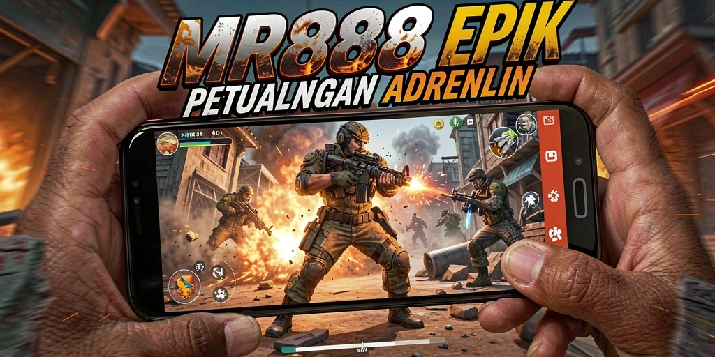 Screenshot utama MR888 menunjukkan serunya aksi pertempuran di dalam game.