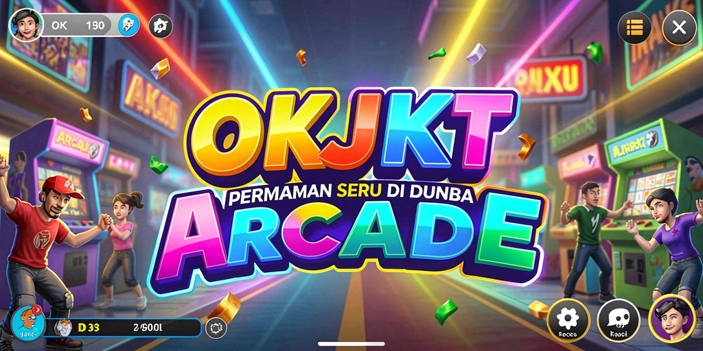 Tampilan gameplay seru dalam game Arcade OKJKT.