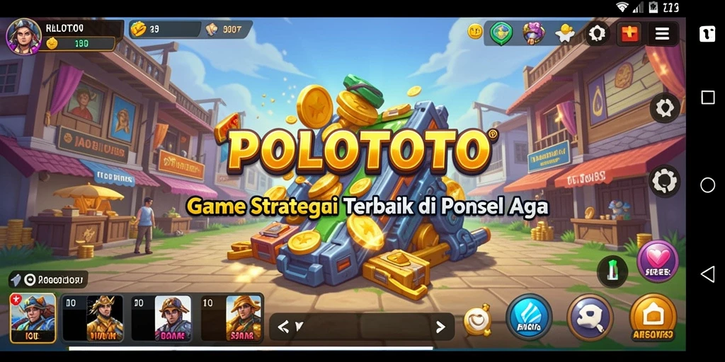 Tangkapan layar POLOTOTO menampilkan aksi dalam permainan strategi.