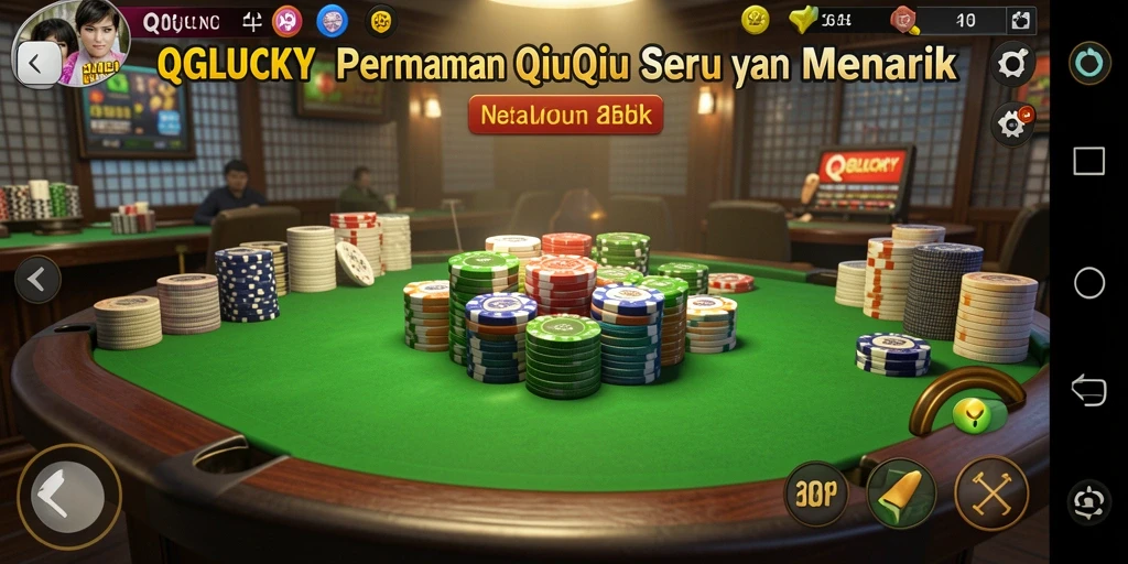 Screenshot utama QGLUCKY menampilkan gameplay QiuQiu yang menarik.