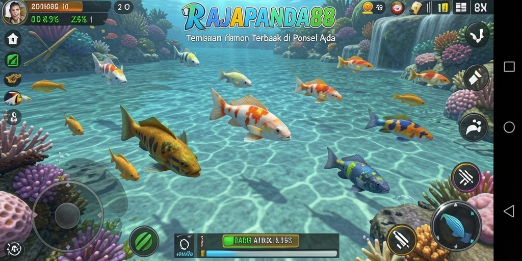 Tampilan menakjubkan dari gameplay Tembak Ikan RAJAPANDA88.
