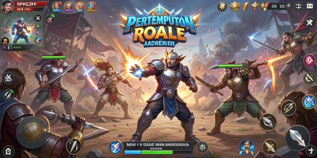 Gameplay intens dalam RP62RP memperlihatkan pertarungan Battle Royale yang menegangkan.