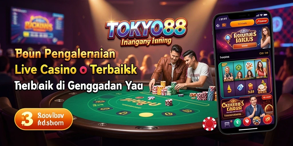 Screenshot menampilkan gameplay Live Casino yang menarik dan interaktif.