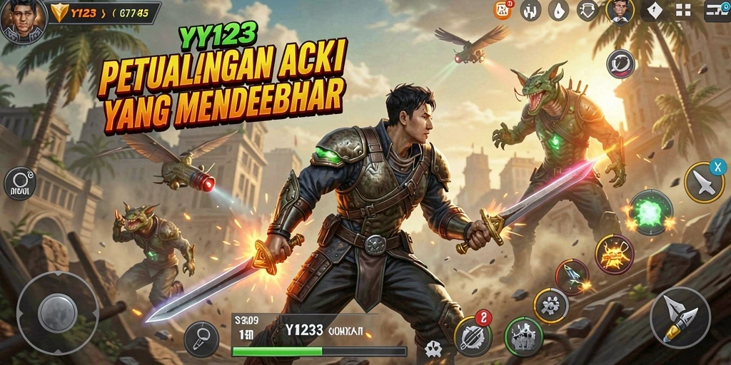 Tampilan gameplay YY123 yang sangat aksi dan mendebarkan.